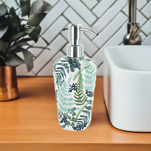 Woodland Fern Soap Dispenser Polish Pottery