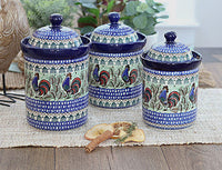 Rooster Row Canister Set Polish Pottery