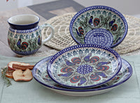 Rooster Row Cereal/Soup Bowl Polish Pottery