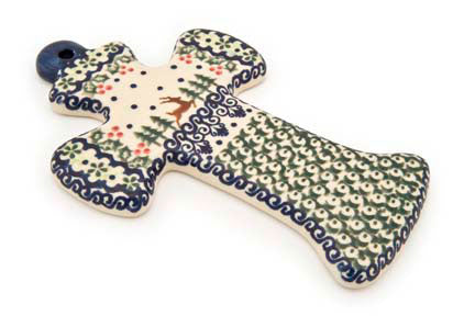 Reindeer Delight Cross Polish Pottery