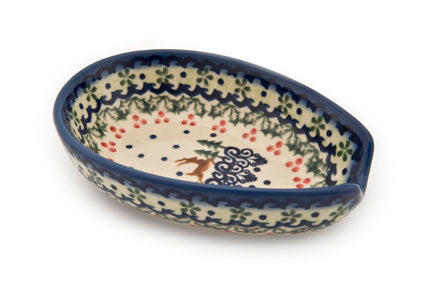 Reindeer Delight Small Spoon Rest Polish Pottery