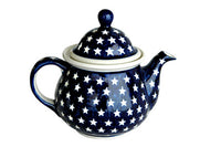 Stars Large Teapot Polish Pottery