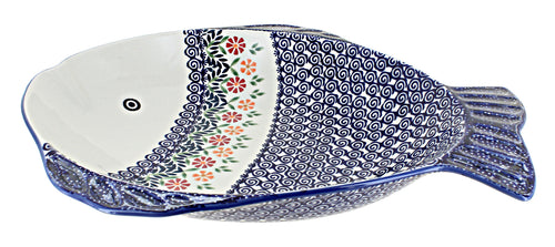 Polish Pottery Garden Bouquet Large Fish Platter