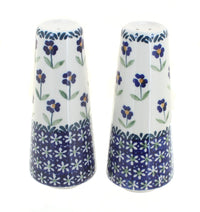 Polish Pottery Blue Daisy Salt & Pepper Shakers