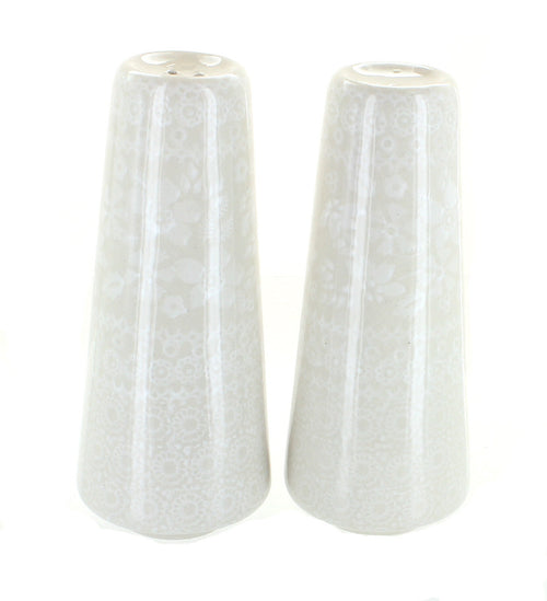Polish Pottery White Lace Salt & Pepper Shakers