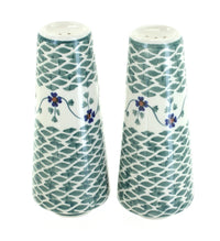 Polish Pottery Sage Floral Salt & Pepper Shakers