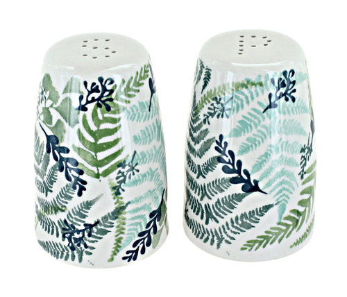 Polish Pottery Woodland Fern Salt & Pepper Shaker