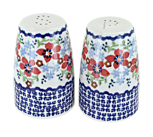 Polish Pottery Red Poppy Salt & Pepper Shaker