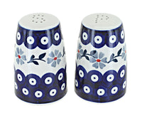 Polish Pottery Blue Violet Salt & Pepper Shaker