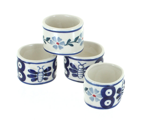 Blue Violet Napkin Ring Set
