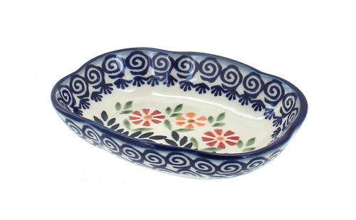 Polish Pottery Garden Bouquet Soap Dish