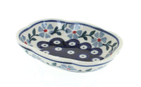 Polish Pottery Blue Violet Soap Dish