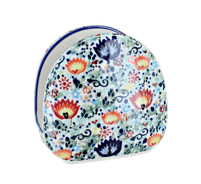 Polish Pottery Desert Oasis Napkin Holder
