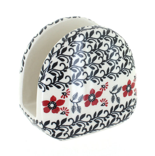 Polish Pottery Scarlett Ivy Napkin Holder