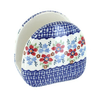 Polish Pottery Red Poppy Napkin Holder
