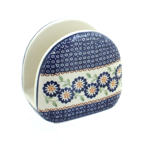 Polish Pottery Peach Blossom Napkin Holder