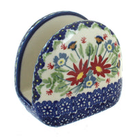 Polish Pottery Jungle Bouquet Napkin Holder