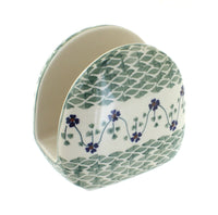 Polish Pottery Sage Floral Napkin Holder