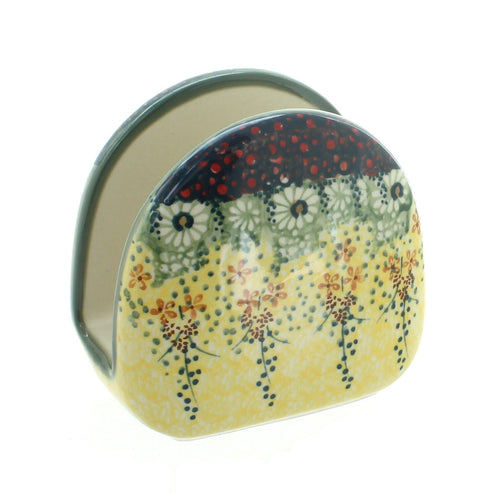 Polish Pottery Sunshine Grotto Napkin Holder
