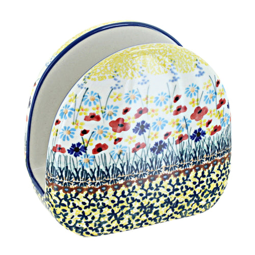 Polish Pottery Prairie Garden Napkin Holder