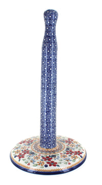 Polish Pottery Red Daisy Paper Towel Holder