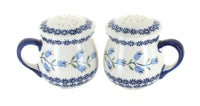 Polish Pottery Tulip Salt & Pepper Shakers with Handles