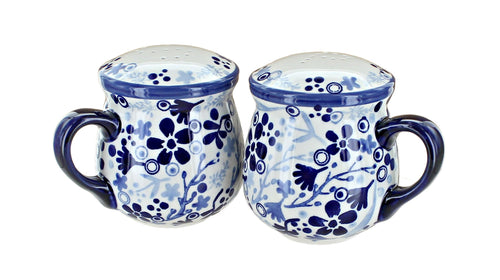 Polish Pottery Darcy Salt & Pepper Shakers with Handles