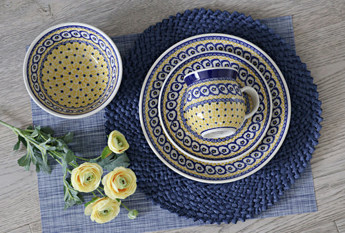 Saffron Dinner Plate Polish Pottery