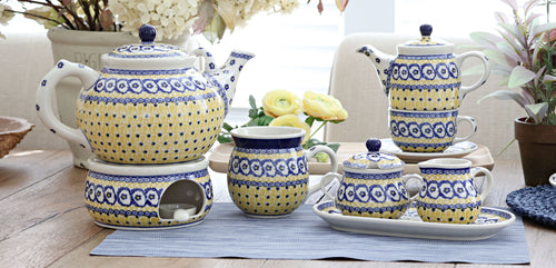 Saffron Teapot Warmer Polish Pottery