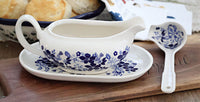 Christiana Gravy Boat & Ladle Polish Pottery