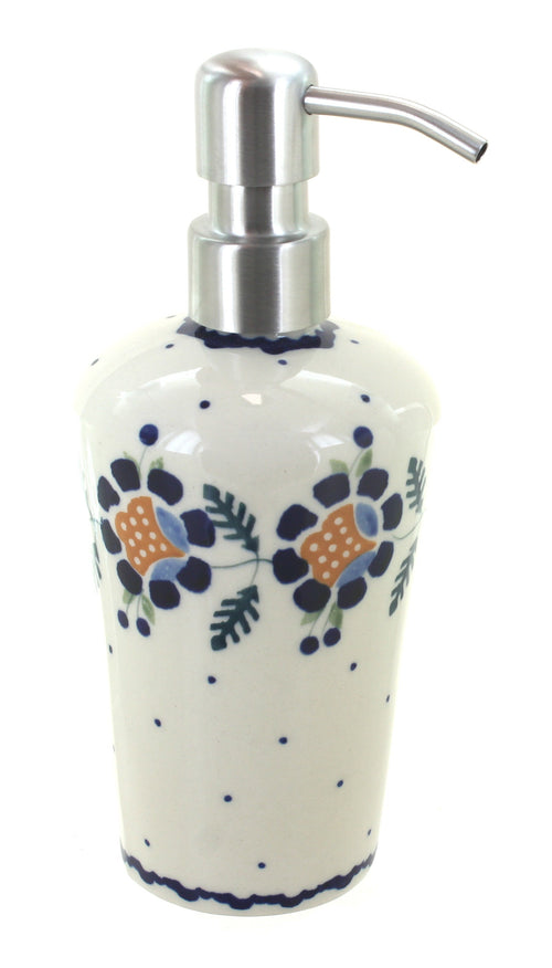 Polish Pottery Sunflower Soap Dispenser