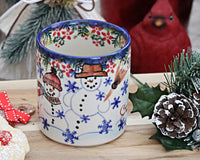 Snowflake Friends Coffee Mug Polish Pottery