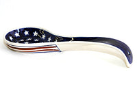 Stars & Stripes Large Spoon Rest Polish Pottery