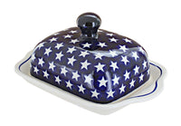 Polish Pottery Stars Square Butter Dish