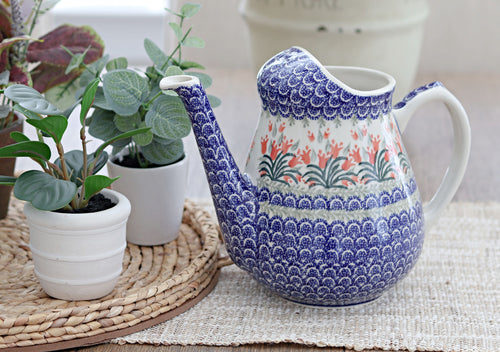 Spring Tulip Watering Can Polish Pottery