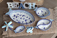 Summer Fun Fish Bowl Polish Pottery