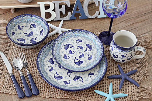 Summer Fun 4 PC Place Setting - Service for 1 Polish Pottery