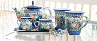 Summer Blooms Large Coffee Mug Polish Pottery