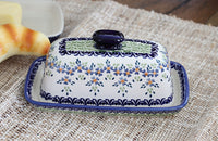 Summer Vine Butter Dish Polish Pottery