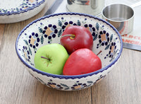 Sunflower Large Serving Bowl Polish Pottery