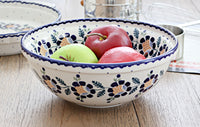 Sunflower Large Serving Bowl Polish Pottery