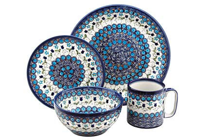 Savannah 4 PC Place Setting - Service for 1 Polish Pottery
