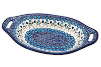 Savannah Bread Tray with Handles Polish Pottery