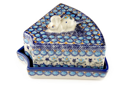 Savannah Cheese Dish with Mouse Polish Pottery