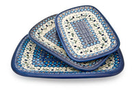 Savannah 3 Piece Rectangular Serving Set Polish Pottery