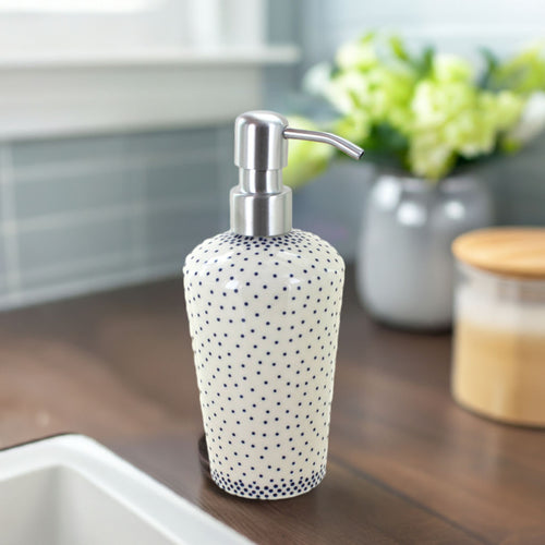 Small Dots Soap Dispenser Polish Pottery