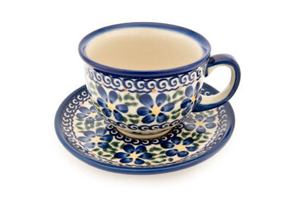 Spring Blossom Cup & Saucer Polish Pottery