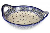 Spring Blossom Deep Bowl with Handles Polish Pottery