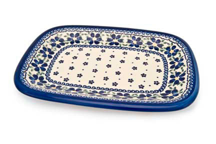 Spring Blossom Medium Rectangular Serving Platter Polish Pottery