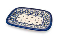 Spring Blossom Small Rectangular Serving Platter Polish Pottery